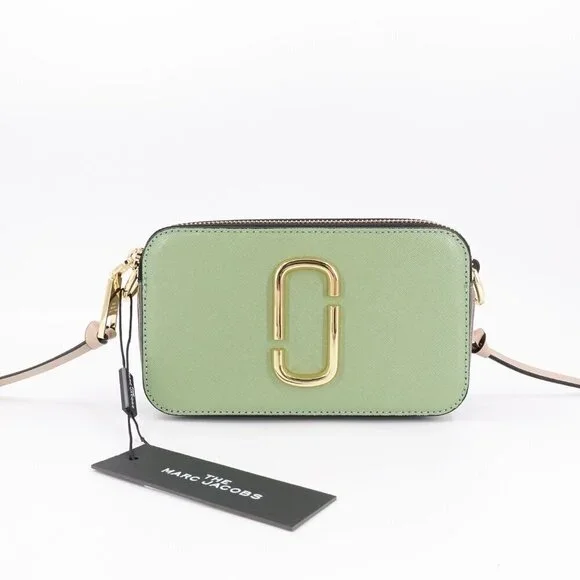 Marc Jacobs Snapshot Small Leather Camera Bag Green OS